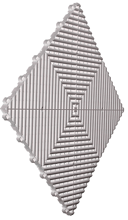 Swisstrax 15.75"x15.75" Arctic White Ribtrax Pro Modular Flooring Polypropylene