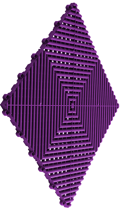 Swisstrax 15.75"x15.75" Cosmic Purple Ribtrax Pro Revêtement Plancher Polypropylène